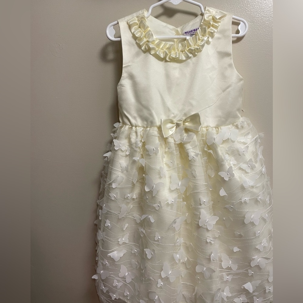 Blueberi Boulevard Toddler Girls Soutache Dress With Butterflies